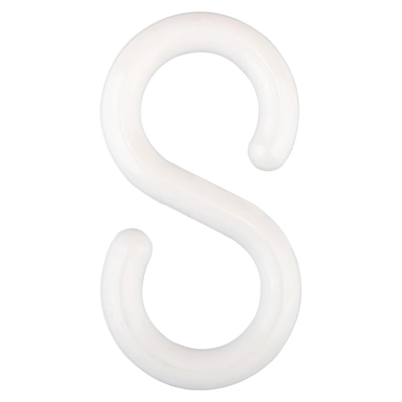 S-Hook, 2-Inch, White, Pack of 25 (50301-25)
